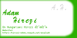 adam hirczi business card